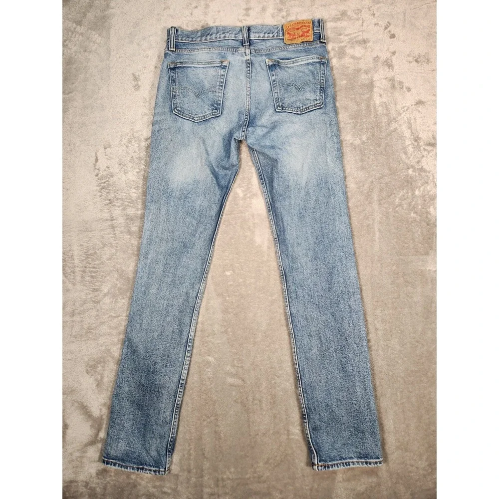 Levi's 511 Jeans Men's 32x33 (Tag 31X32) Distresse Skinny Cotton Blend‎ Blue